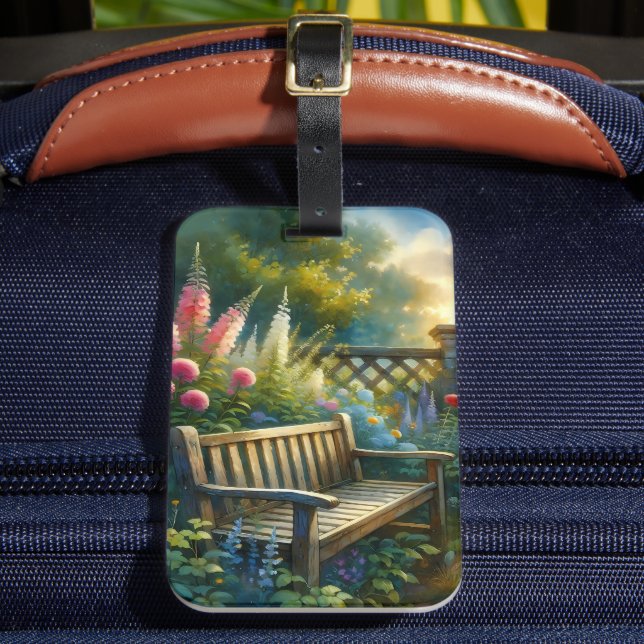 Étiquette À Bagage Sunlit Garden Pathway Gate Scene (Insitu Rectoal 2)