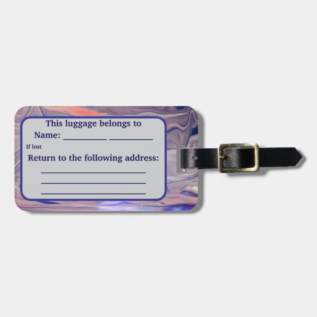 Étiquette À Bagage Sunrise Acrylic Pour Inspired (Devant horizontal)