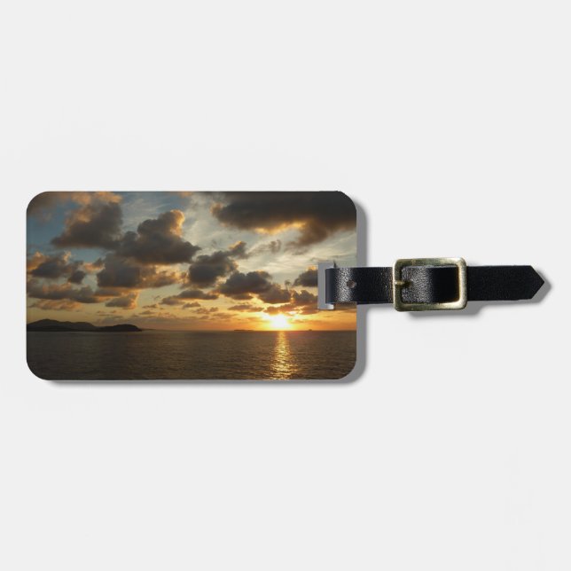 Étiquette À Bagage Sunrise aux îles Virgin (Devant horizontal)