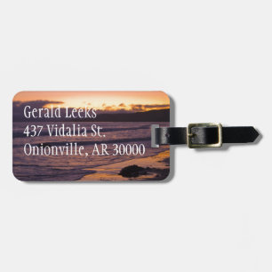Étiquette À Bagage Sunset de la plage Pacifique