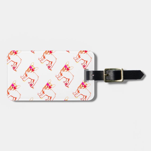 Étiquette À Bagage Super Frenchie Bulldog (Devant horizontal)