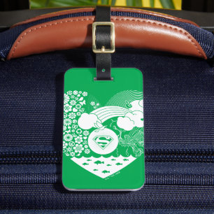 Étiquette À Bagage Supergirl Floral Peace Heart Graphisme