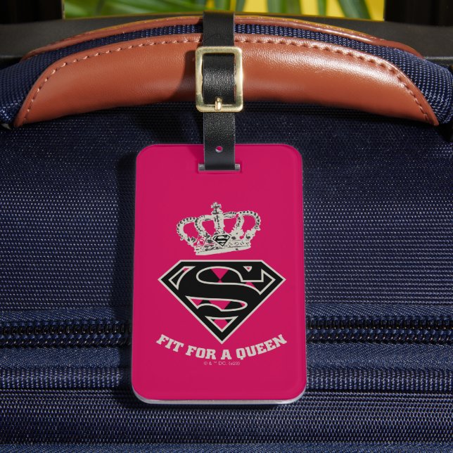 Étiquette À Bagage Supergirl S-Shield "Adapté Pour Une Reine" (Insitu Rectoal 2)