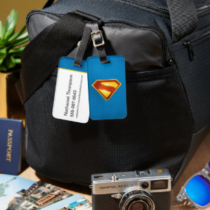 Étiquette À Bagage Superman Golden S Shield brillance