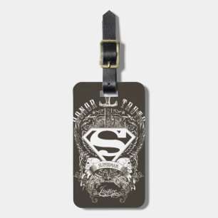 Étiquette À Bagage Superman Stylisé   Logo d'honneur, vérité et justi