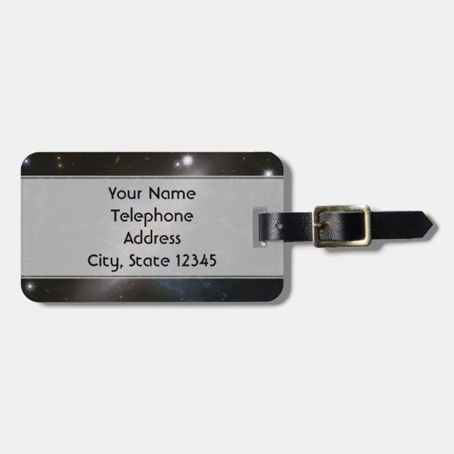 Étiquette À Bagage Superposition galactique (Devant horizontal)