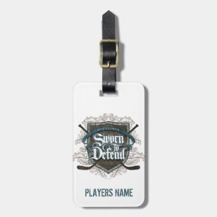 Étiquette À Bagage Sworn To Defend (Hockey Defenseman) Luggage Tag