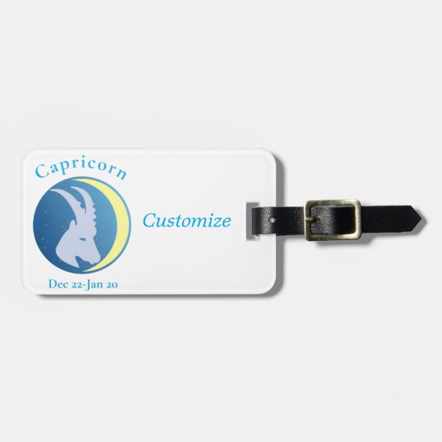 Étiquette À Bagage Symbole Capricorne Thunder_Cove (Devant horizontal)