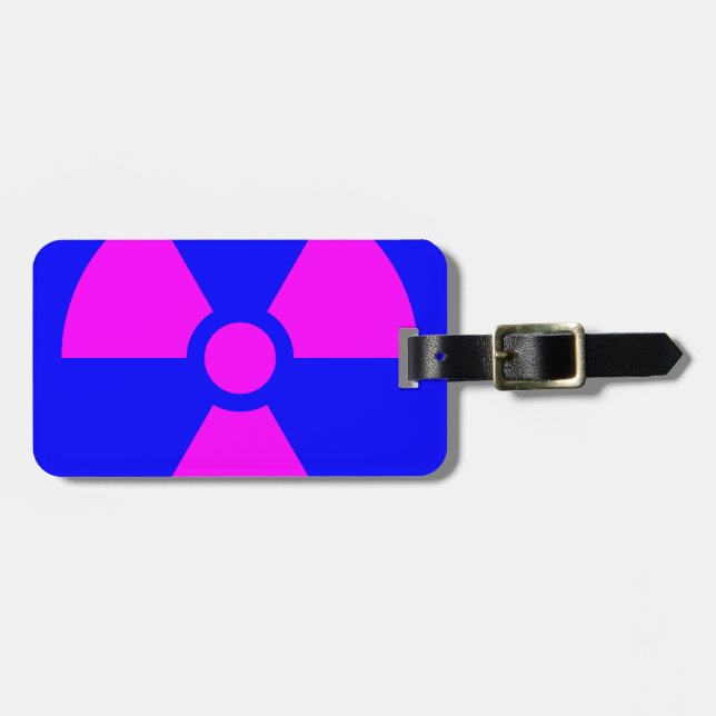Étiquette À Bagage Symbole d'avertissement de rayonnement (Devant horizontal)