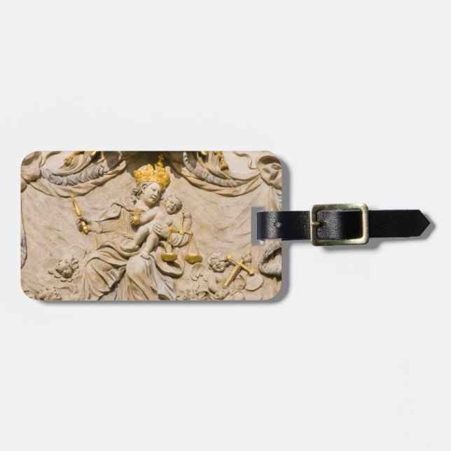 Étiquette À Bagage Symbole de la maison Marie et Jésus Prague (Devant horizontal)