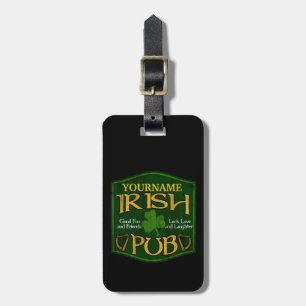 Étiquette À Bagage Symbole de pub irlandais personnalisé