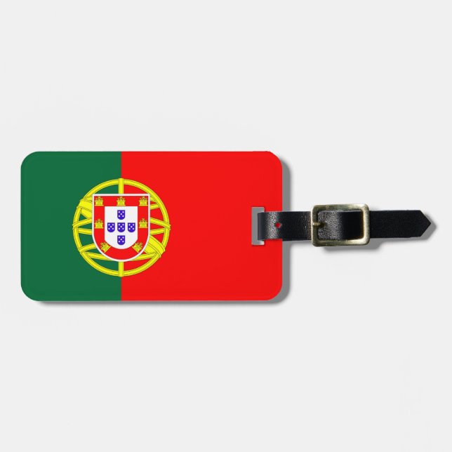 Étiquette À Bagage symbole du drapeau du pays du portugal (Devant horizontal)