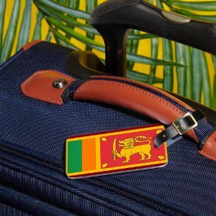 Étiquette À Bagage Symbole du lion du drapeau national du Sri Lanka