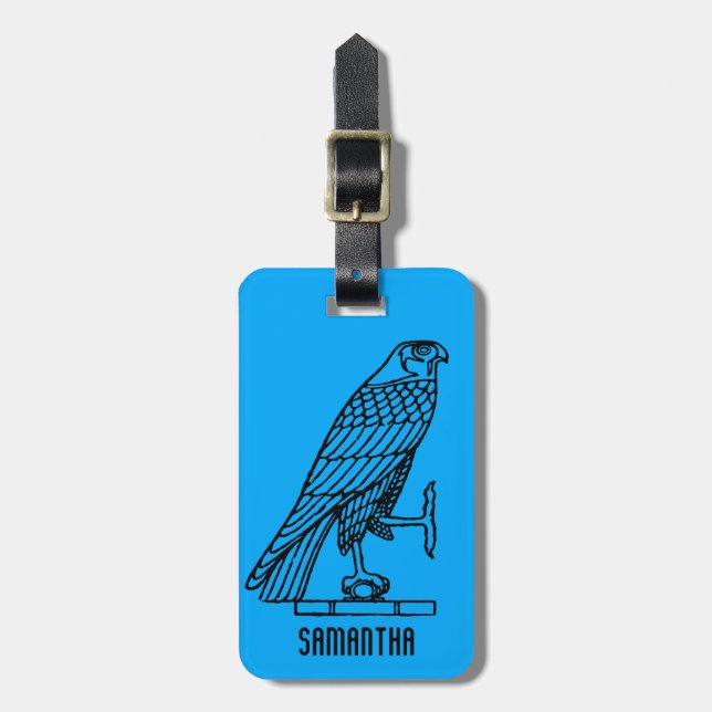 Étiquette À Bagage Symbole égyptien : Faucon (Devant Vertical)