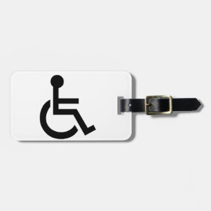 Étiquette À Bagage Symbole handicapé