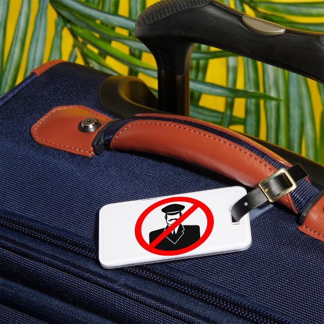 Étiquette À Bagage Symbole interdit de chauffeur Avertissement drôle (Créateur téléchargé)