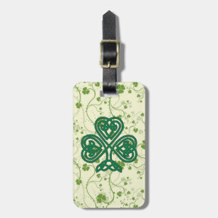 ÉTIQUETTE À BAGAGE SYMBOLE IRLANDAIS DE SHAMROCK