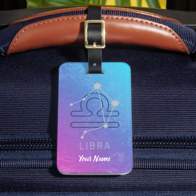 Étiquette À Bagage Symbole Libra Zodiac Star Horoscope Constellation (Insitu Rectoal 2)
