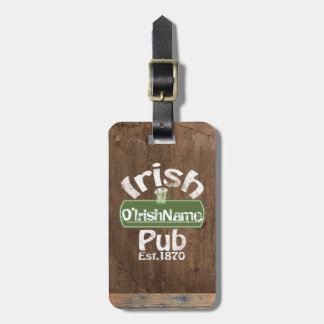 Étiquette À Bagage Symbole personnalisé Irish Pub Old Keg