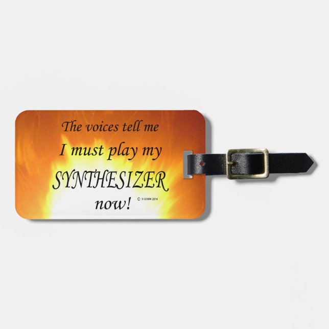 Étiquette À Bagage Synthétiseur de voix disent que doit jouer (Devant horizontal)