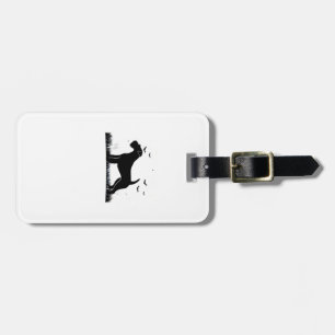 Étiquette À Bagage T-shirt Lakeland Terrier Chien � Silhouette Lune H