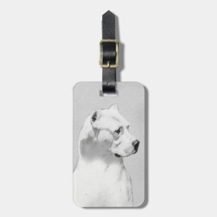 Étiquette À Bagage Tableau Dogo Argentino - Art Chien original