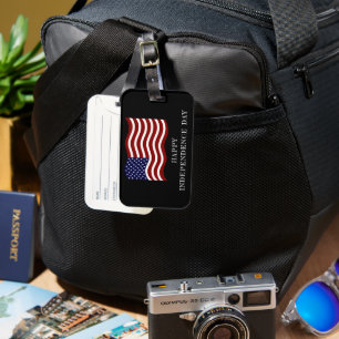 Étiquette À Bagage Tag 4 juillet bagage - Voyage patriotique