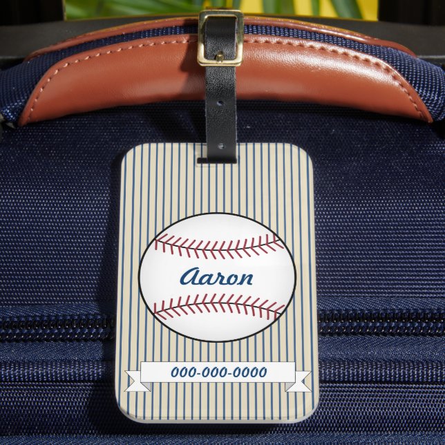 Étiquette À Bagage Tag Cadeau de baseball personnalisé (Insitu Rectoal 2)