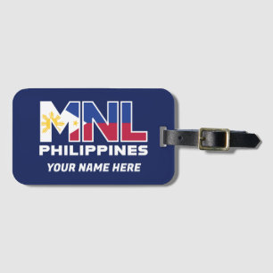 Étiquette À Bagage Tag de bagage Customisé Pinoy Designs "MNL PHI"