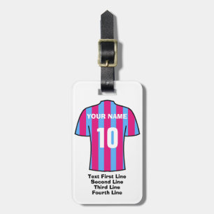 Étiquette À Bagage Tag de bagage de football - avec Claret & Chemise
