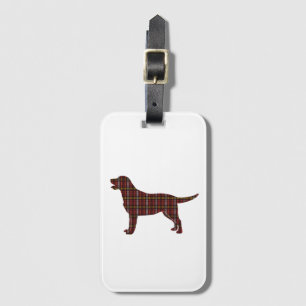 Étiquette À Bagage Tag de bagage de l'extracteur Labrador Tartan Plai