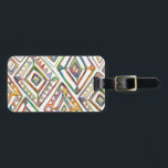 Étiquette À Bagage Tag de bagage de prisme arc-en-ciel<br><div class="desc">Ne perdez jamais vos bagages avec cette étiquette de prisme arc-en-ciel colorée. Customisez avec vos coordonnées. Motif de diamant tiré à la main.</div>