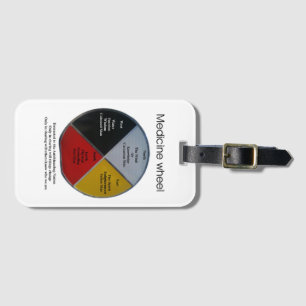 Étiquette À Bagage Tag de bagage des mots de roue de médecine