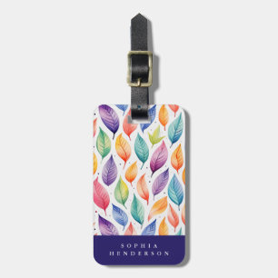 Étiquette À Bagage Tag de bagage Feuille Arc-en-ciel