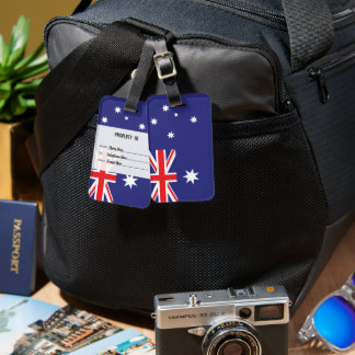 Étiquette À Bagage Tag De Bagage Personnalisé Du Drapeau Australien