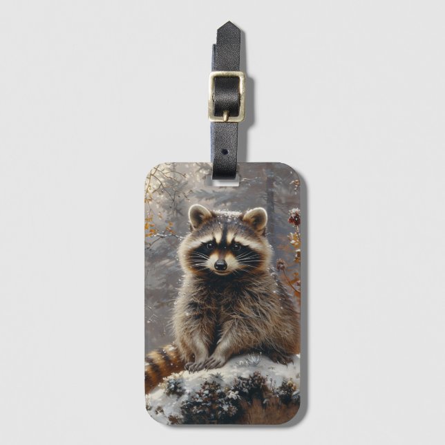 Étiquette À Bagage Tag de bagage Raccoon (Devant Vertical)