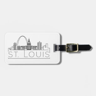 Étiquette À Bagage Tag de bagage Skyline City Stylisé St. Louis