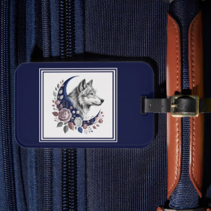 Étiquette À Bagage Tag de bagage Wolf & Moon