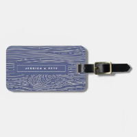 Tag de bagages Motif Abstrait en bois blanc de la 