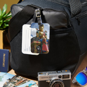 Étiquette À Bagage Tag de la statue géante des bagages Bouddha Maitre