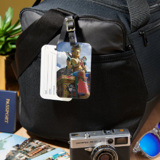 Étiquette À Bagage Tag de la statue géante des bagages Bouddha Maitre