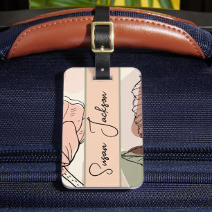 Étiquette À Bagage Tag de lingerie de lave-linge florale moderne