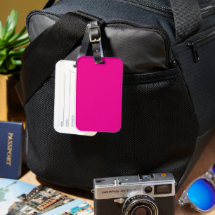Étiquette À Bagage Tag de voyage Hot Pink avec style chic