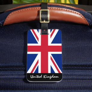 Étiquette À Bagage Tag du drapeau patriotique britannique, Royaume-Un