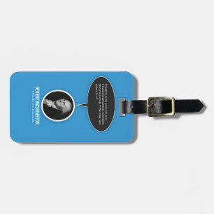 Étiquette À Bagage Tag George Washington avec bracelet en cuir
