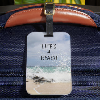 Étiquette À Bagage Tag Life's A Beach Luggage