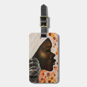 Étiquette À Bagage Tag Peinture Africaine Beauté Femme Bagage
