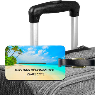 Étiquette À Bagage Tags des bagages de voyage pour monogramme tropica