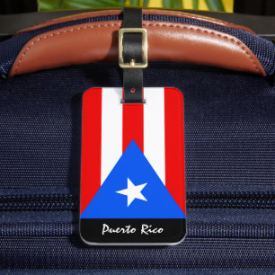 Étiquette À Bagage Tags des bagages Porto Rico patriotique, drapeau P