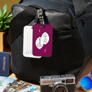 Étiquette À Bagage Tags Lune de miel - Noms personnalisés
